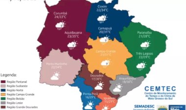 Chuva e sol: terça-feira será de instabilidades em Mato Grosso do Sul