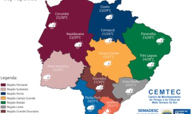 Alerta: MS está na rota de chuvas fortes com granizo e ventos de até 60 km/h