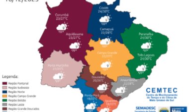 Terça-feira será marcada por sol e pancadas de chuva em MS