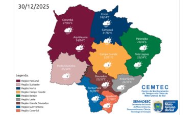 Clima: terça-feira será marcada por tempo instável em Mato Grosso do Sul