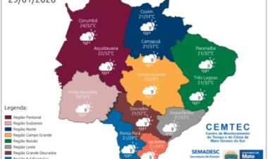 Chuvas devem atingir todo MS nesta quinta-feira, indica previsão do tempo