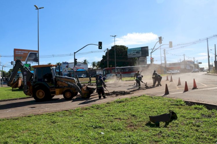 Com trégua no temporal, Campo Grande retoma operação tapa-buraco nesta quinta-feira