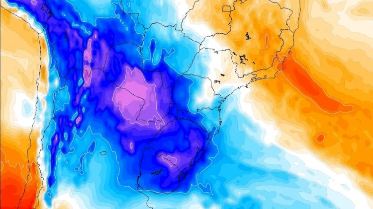 Massa de ar polar provoca queda nas temperaturas, com mínima de 5°C em MS