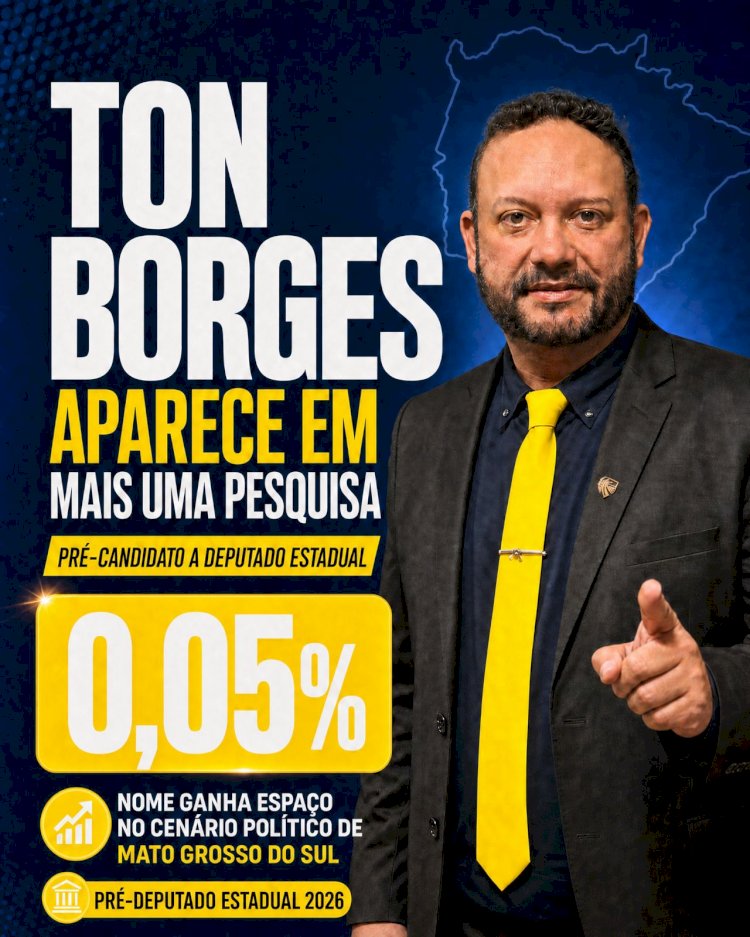 Ton Borges desponta como nome forte do Sudoeste para a Assembleia Legislativa em 2026