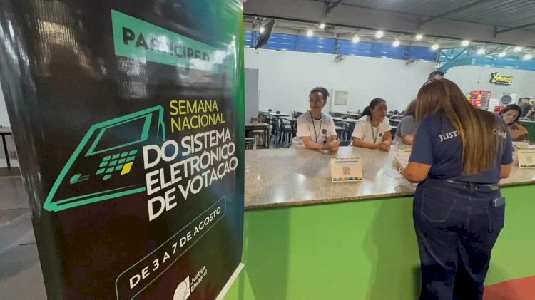 Na Semana Nacional do Sistema Eletrônico de Votação, urna é levada à Feira Central