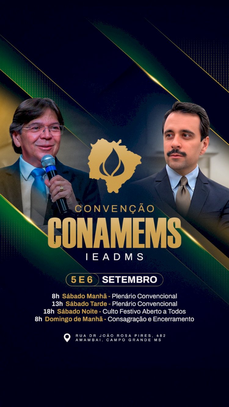 CONAMEMS 2026 reunirá ministros de todo o Brasil e missionários do exterior em Campo Grande